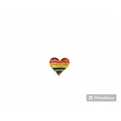 Rainbow heart pin